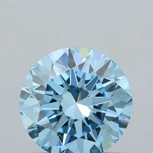 0.55ct ROUND Fancy Vivid Blue VVS2 Coloured Lab diamond