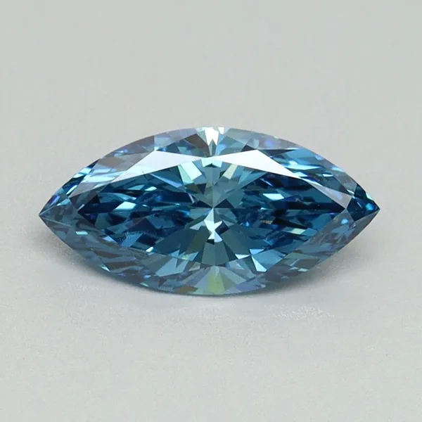 0.7ct MARQUISE Fancy Vivid Blue VS2 Coloured Lab diamond