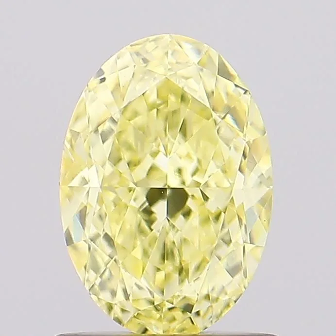1.18ct OVAL Fancy Yellow VS1 Coloured Lab diamond