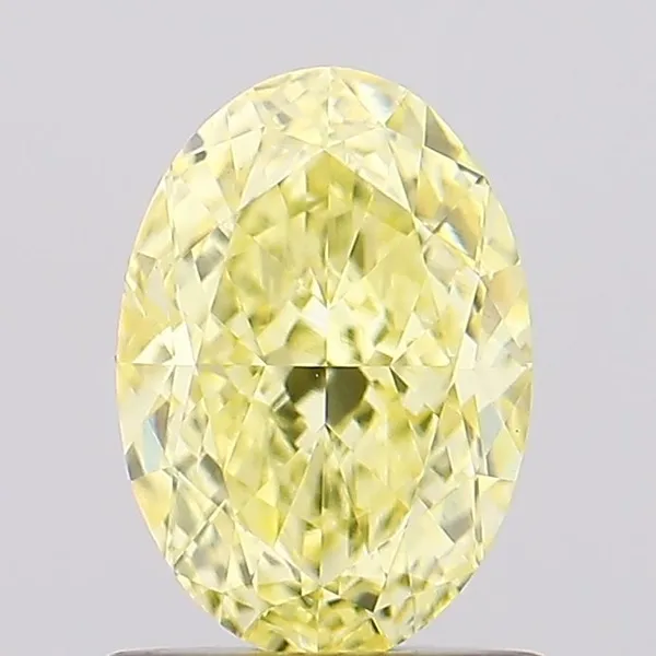 1.18ct OVAL Fancy Yellow VS1 Coloured Lab diamond