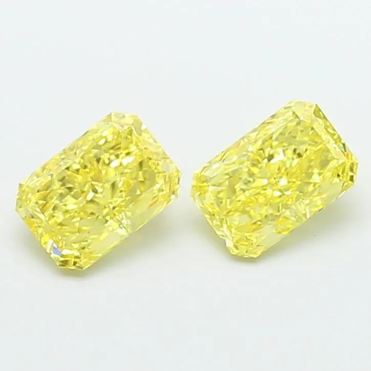 1.01ct RADIANT Fancy Vivid Yellow VS1 Coloured Lab diamond