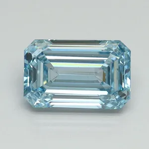 1.03ct EMERALD Fancy Intense Blue VS1 Coloured Lab diamond