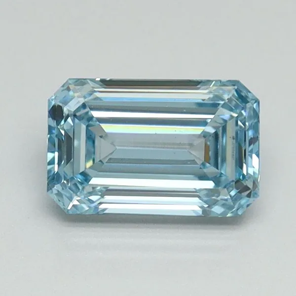 1.03ct EMERALD Fancy Intense Blue VS1 Coloured Lab diamond