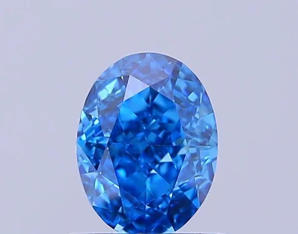 1.01ct OVAL Fancy Vivid Blue VS1 Coloured Lab diamond