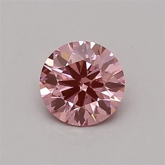 0.35ct ROUND Fancy Vivid Pink VVS2 Coloured Lab diamond