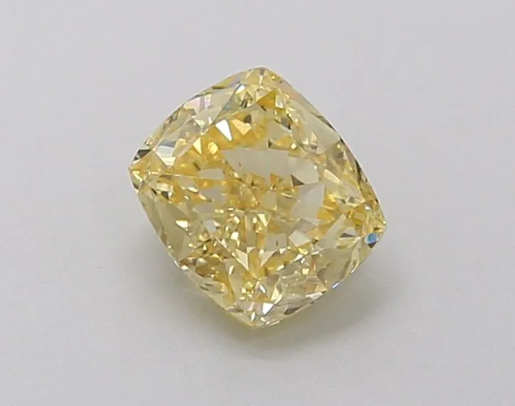 1.03ct CUSHION Fancy Intense Yellow VS2 Coloured Lab diamond
