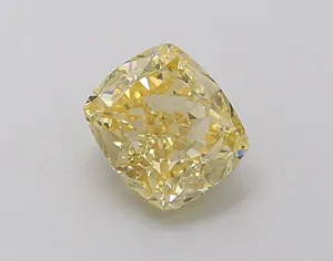 1.03ct CUSHION Fancy Intense Yellow VS2 Coloured Lab diamond