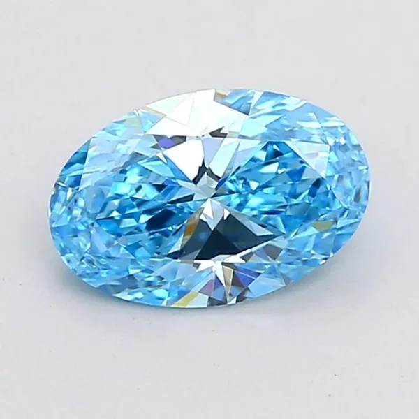 1.05ct OVAL Fancy Vivid Blue VVS2 Coloured Lab diamond