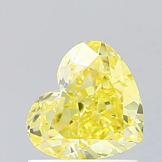 1.02ct HEART Fancy Intense Yellow VVS2 Coloured Lab diamond