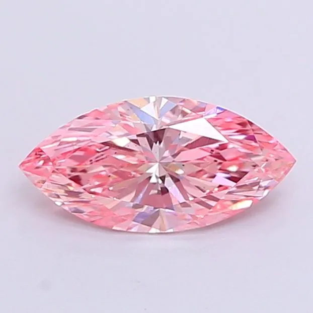 0.91ct MARQUISE Fancy Vivid Pink VS2 Coloured Lab diamond