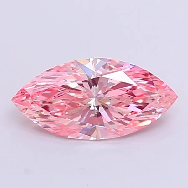 0.91ct MARQUISE Fancy Vivid Pink VS2 Coloured Lab diamond