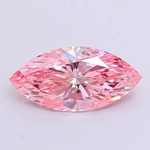 0.91ct MARQUISE Fancy Vivid Pink VS2 Coloured Lab diamond