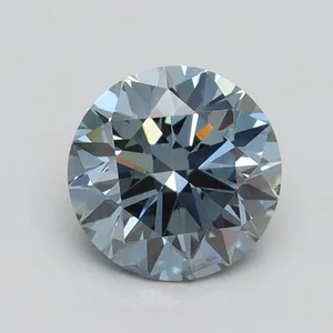 1ct ROUND Fancy Vivid Blue SI2 Coloured Lab diamond