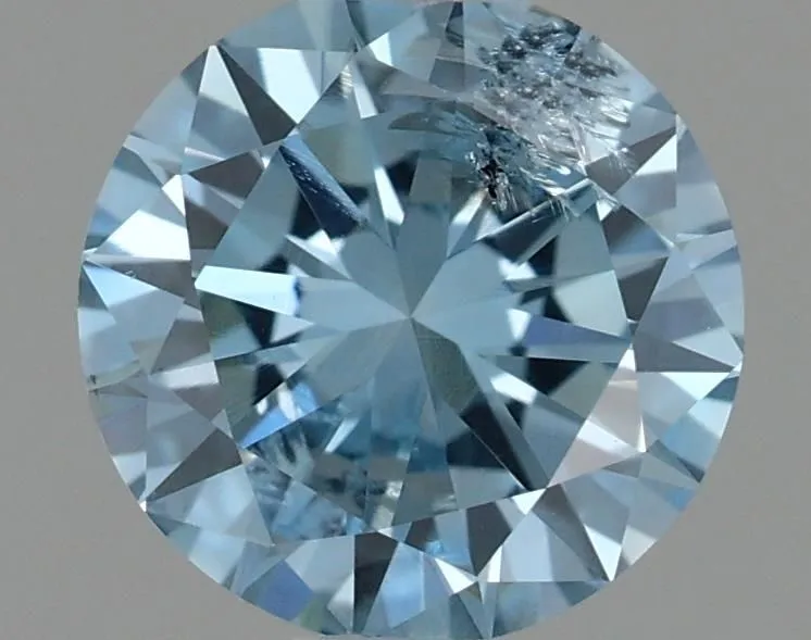 0.52ct ROUND Fancy Vivid Blue I1 Coloured Lab diamond