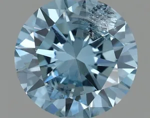 0.52ct ROUND Fancy Vivid Blue I1 Coloured Lab diamond