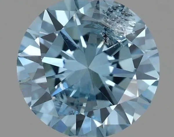 0.52ct ROUND Fancy Vivid Blue I1 Coloured Lab diamond