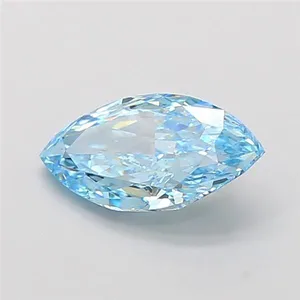 1.68ct MARQUISE Fancy Vivid Blue VVS2 Coloured Lab diamond