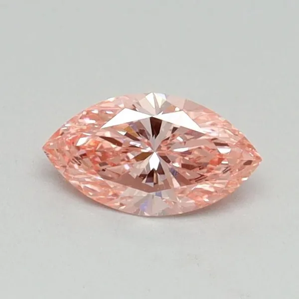 0.37ct MARQUISE Fancy Vivid Pink VVS2 Coloured Lab diamond