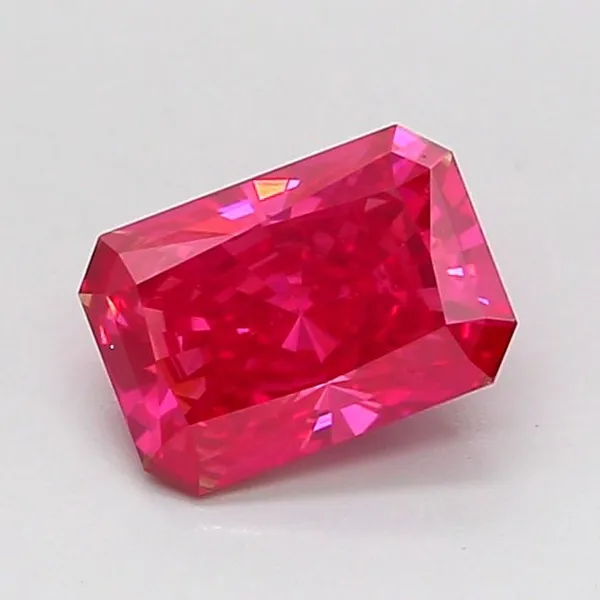 0.94ct RADIANT Fancy Vivid Pink VS2 Coloured Lab diamond