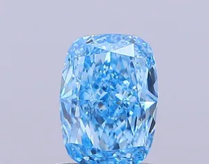 1.02ct CUSHION Fancy Vivid Blue VS2 Coloured Lab diamond