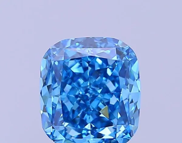 1.01ct CUSHION Fancy Vivid Blue VS2 Coloured Lab diamond