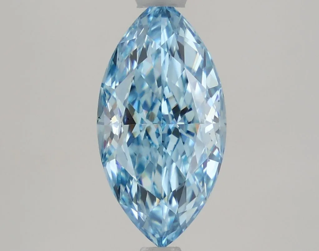 2.27ct MARQUISE Fancy Vivid Blue VS2 Coloured Lab diamond