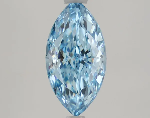 2.27ct MARQUISE Fancy Vivid Blue VS2 Coloured Lab diamond