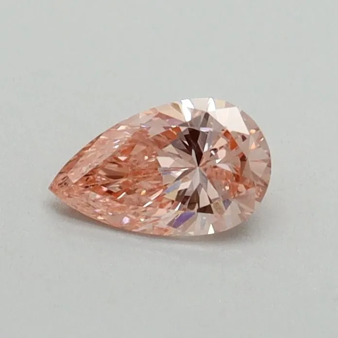 0.34ct PEAR Fancy Vivid Pink VS2 Coloured Lab diamond