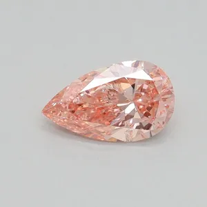 0.52ct PEAR Fancy Intense Pink SI2 Coloured Lab diamond