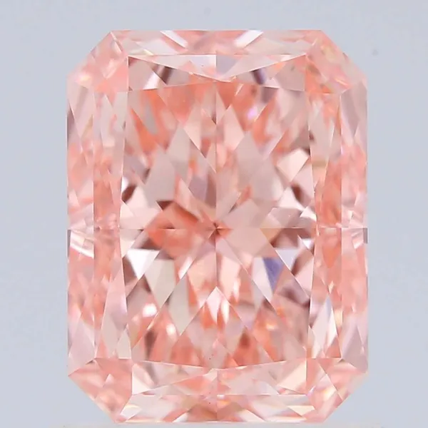 1.04ct RADIANT Fancy Vivid Pink VVS2 Coloured Lab diamond