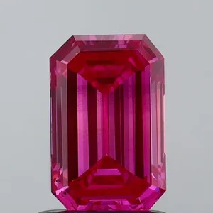 1.01ct EMERALD Fancy Vivid Pink SI1 Coloured Lab diamond