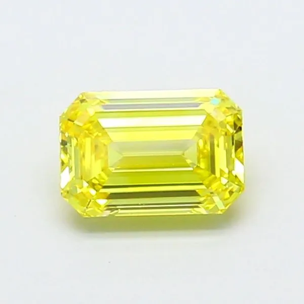 1.03ct EMERALD Fancy Vivid Yellow VVS1 Coloured Lab diamond