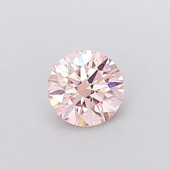 1ct ROUND Fancy Light Pink VVS2 Coloured Lab diamond