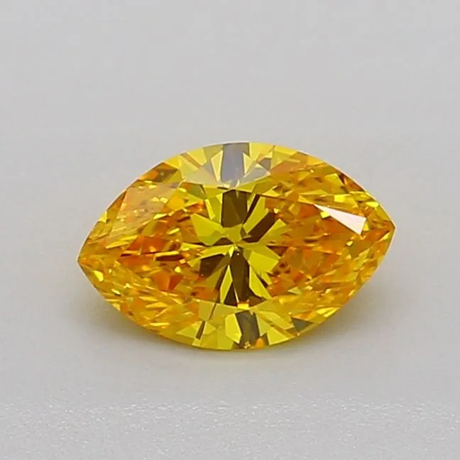 0.60ct MARQUISE Fancy Vivid Yellow VS1 Coloured Lab diamond