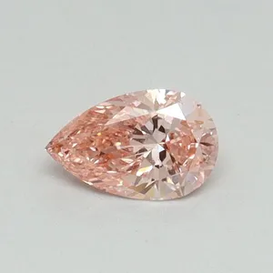 0.3ct PEAR Fancy Vivid Pink SI1 Coloured Lab diamond