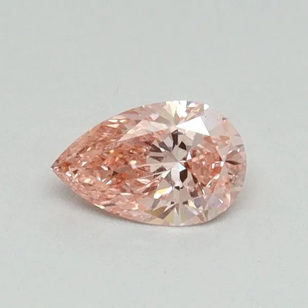 0.3ct PEAR Fancy Vivid Pink SI1 Coloured Lab diamond