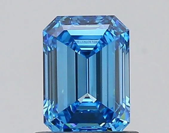 1.01ct EMERALD Fancy Vivid Blue VS1 Coloured Lab diamond