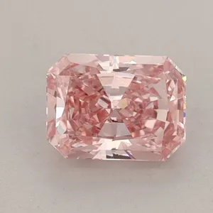 0.94ct RADIANT Fancy Vivid Pink VS1 Coloured Lab diamond