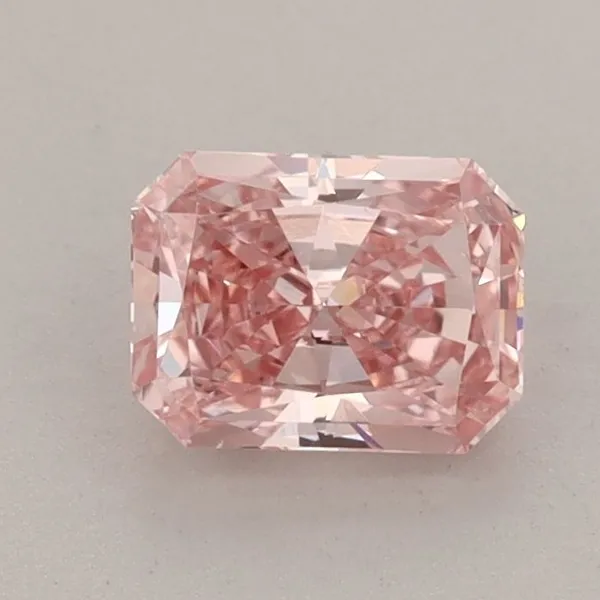 0.94ct RADIANT Fancy Vivid Pink VS1 Coloured Lab diamond