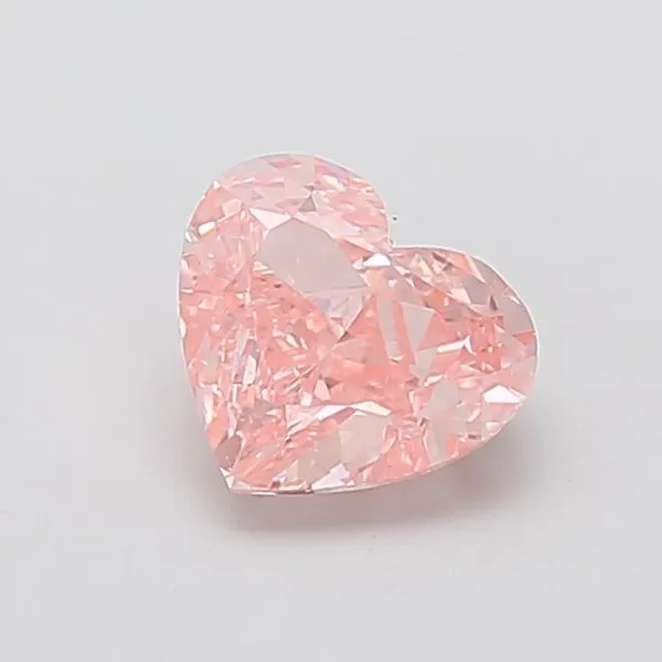 1.6ct HEART Fancy Vivid Pink VVS2 Coloured Lab diamond