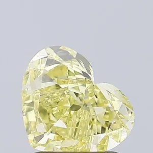 1.15ct HEART Fancy Intense Yellow VVS2 Coloured Lab diamond