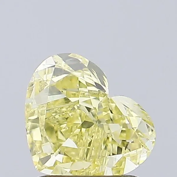 1.15ct HEART Fancy Intense Yellow VVS2 Coloured Lab diamond