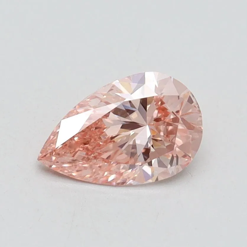 0.71ct PEAR Fancy Intense Pink SI1 Coloured Lab diamond