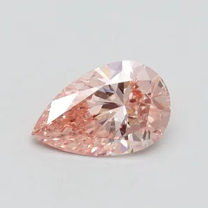 0.71ct PEAR Fancy Intense Pink SI1 Coloured Lab diamond