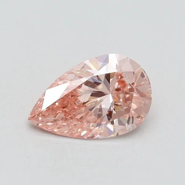 0.71ct PEAR Fancy Intense Pink SI1 Coloured Lab diamond