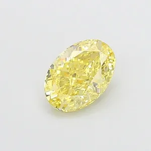 1ct OVAL Fancy Intense Yellow SI1 Coloured Lab diamond