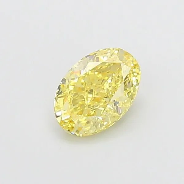 1ct OVAL Fancy Intense Yellow SI1 Coloured Lab diamond
