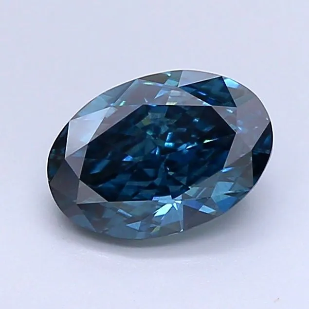 1.25ct OVAL Fancy Deep Blue SI2 Coloured Lab diamond