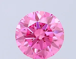 0.55ct ROUND Fancy Vivid Pink VVS2 Coloured Lab diamond