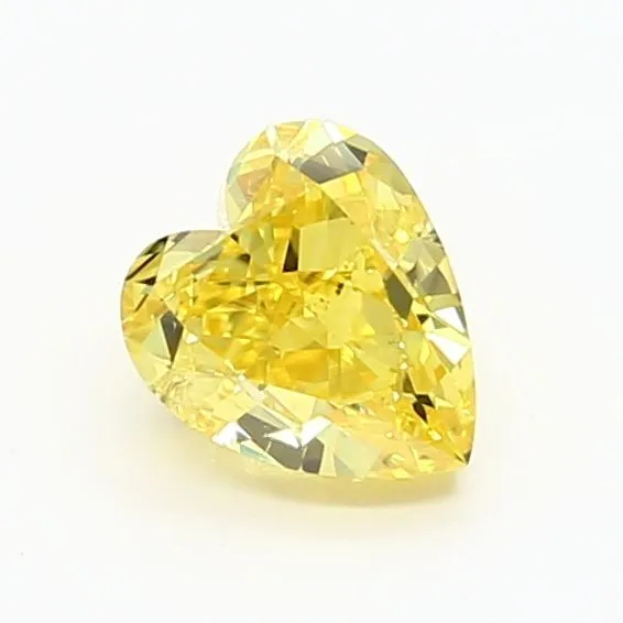 1ct HEART Fancy Vivid Yellow VS1 Coloured Lab diamond
